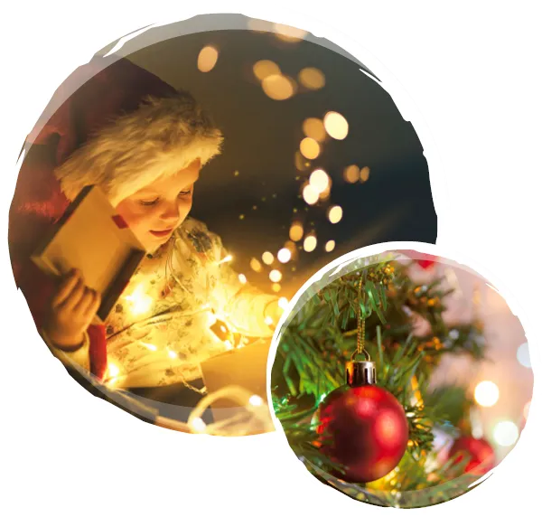 Aktion Stiftung-Weihnachten Doppel-Bildblase