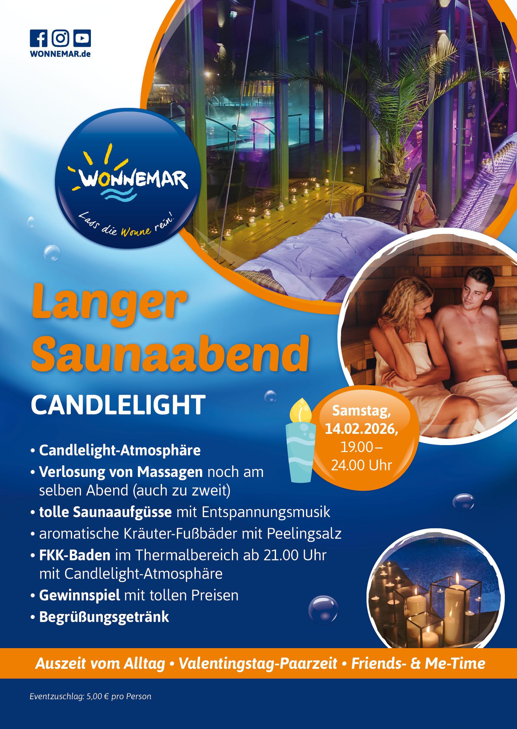Langer Saunaabend Candlelight