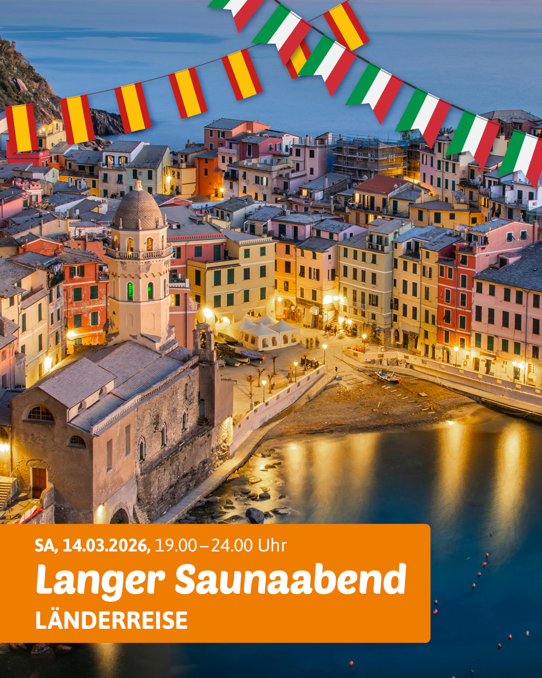 Langer Saunaabend Länderreise
