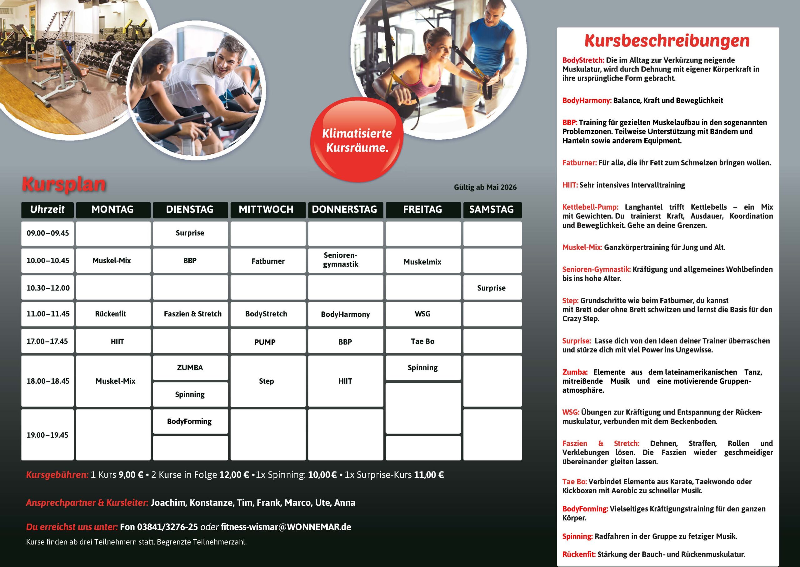 wismar fitness club wonnemar kurse